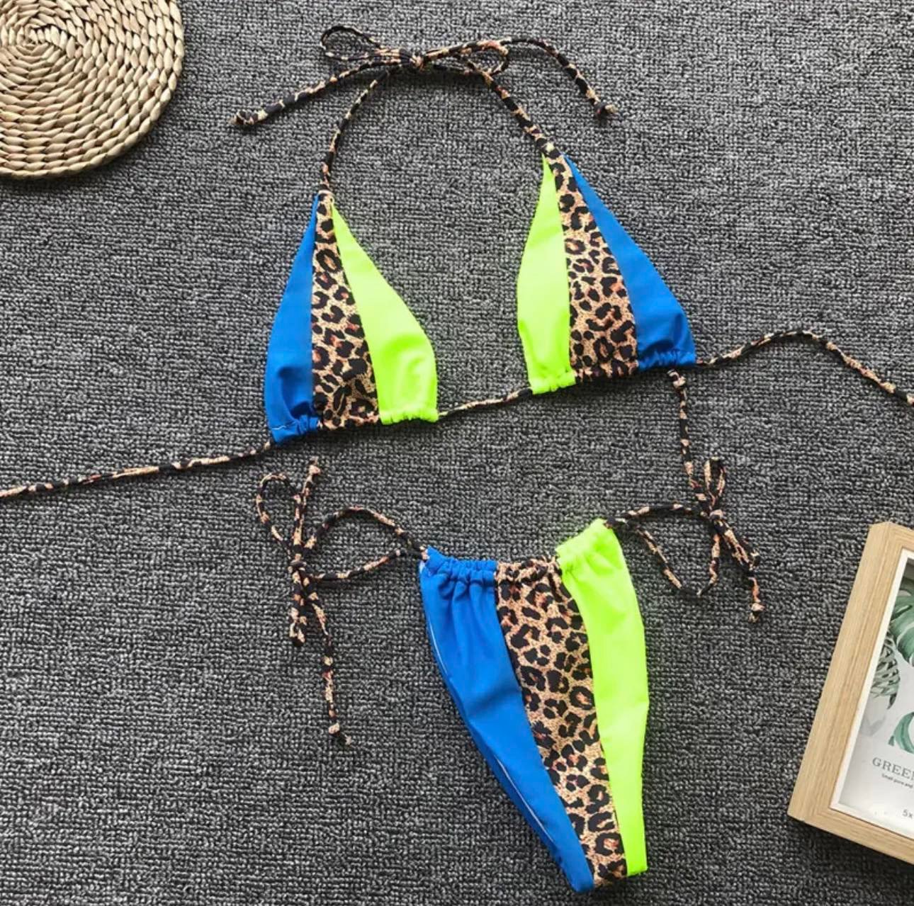 Bikini Kin Azul y Amarillo  cola less