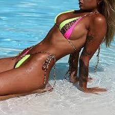 Bikini Kin Fucsia y Amarillo  cola less