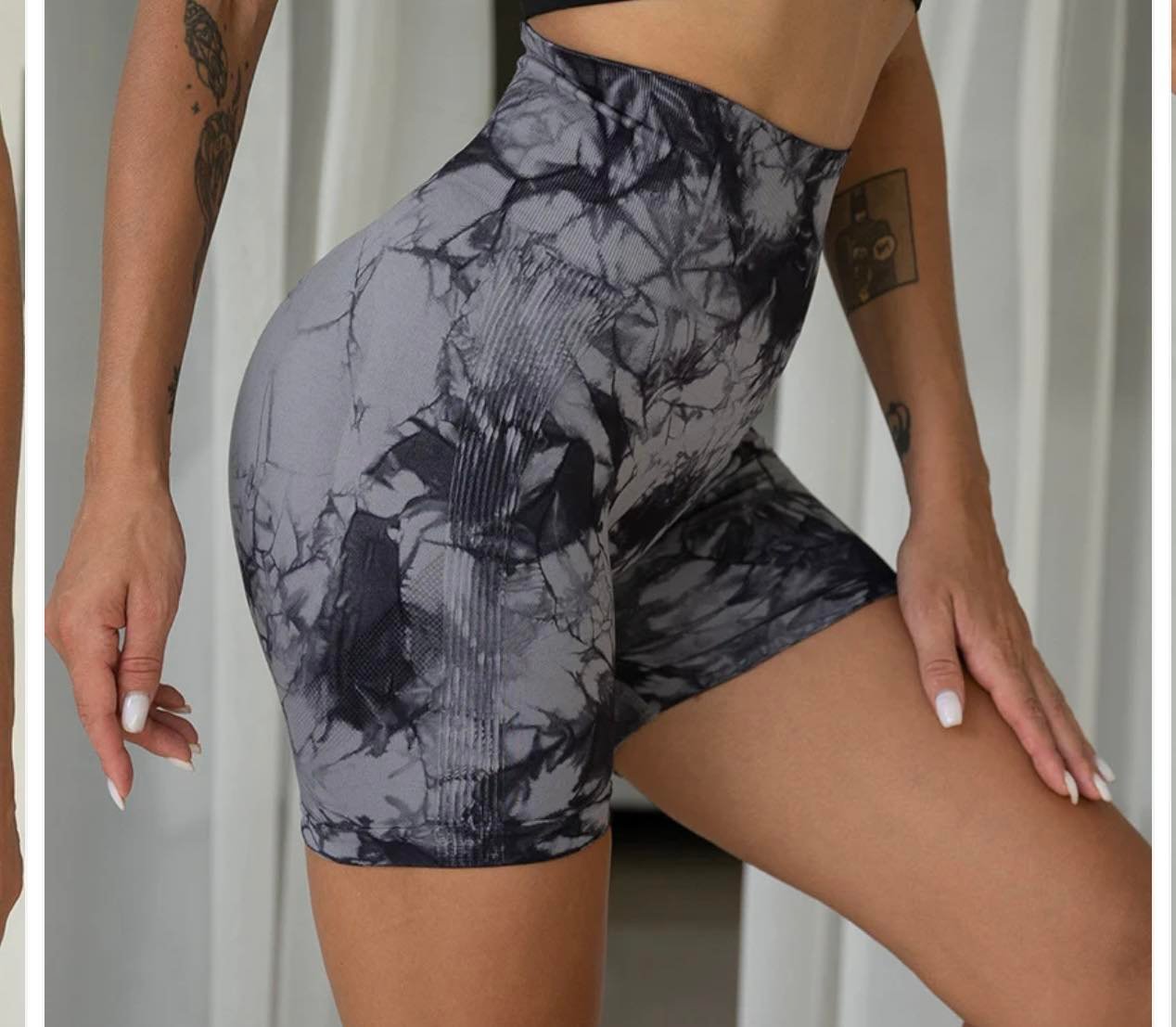 Short Reja Push Up Frunce gris