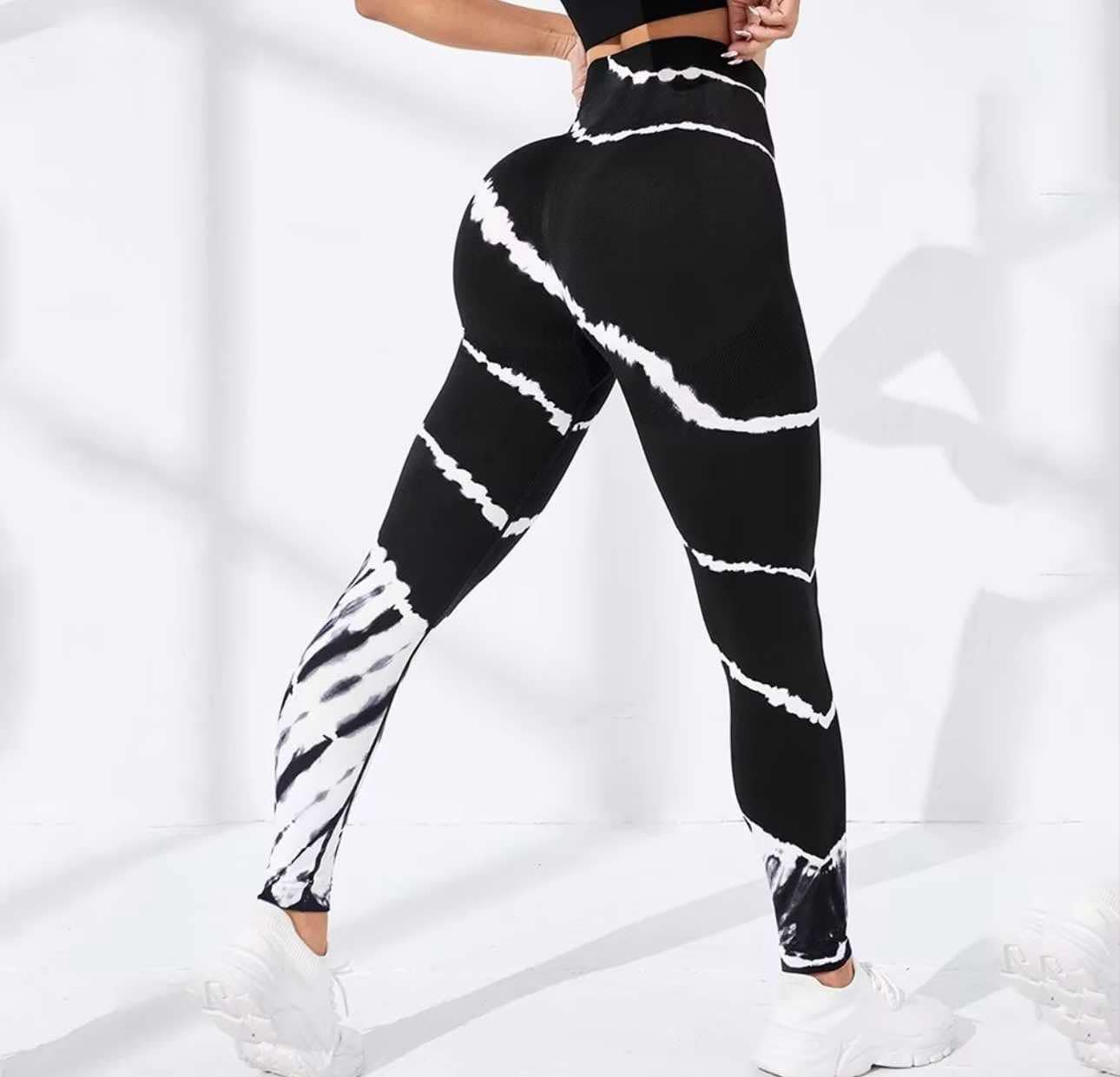 Calza  Mira negra y blanca push up