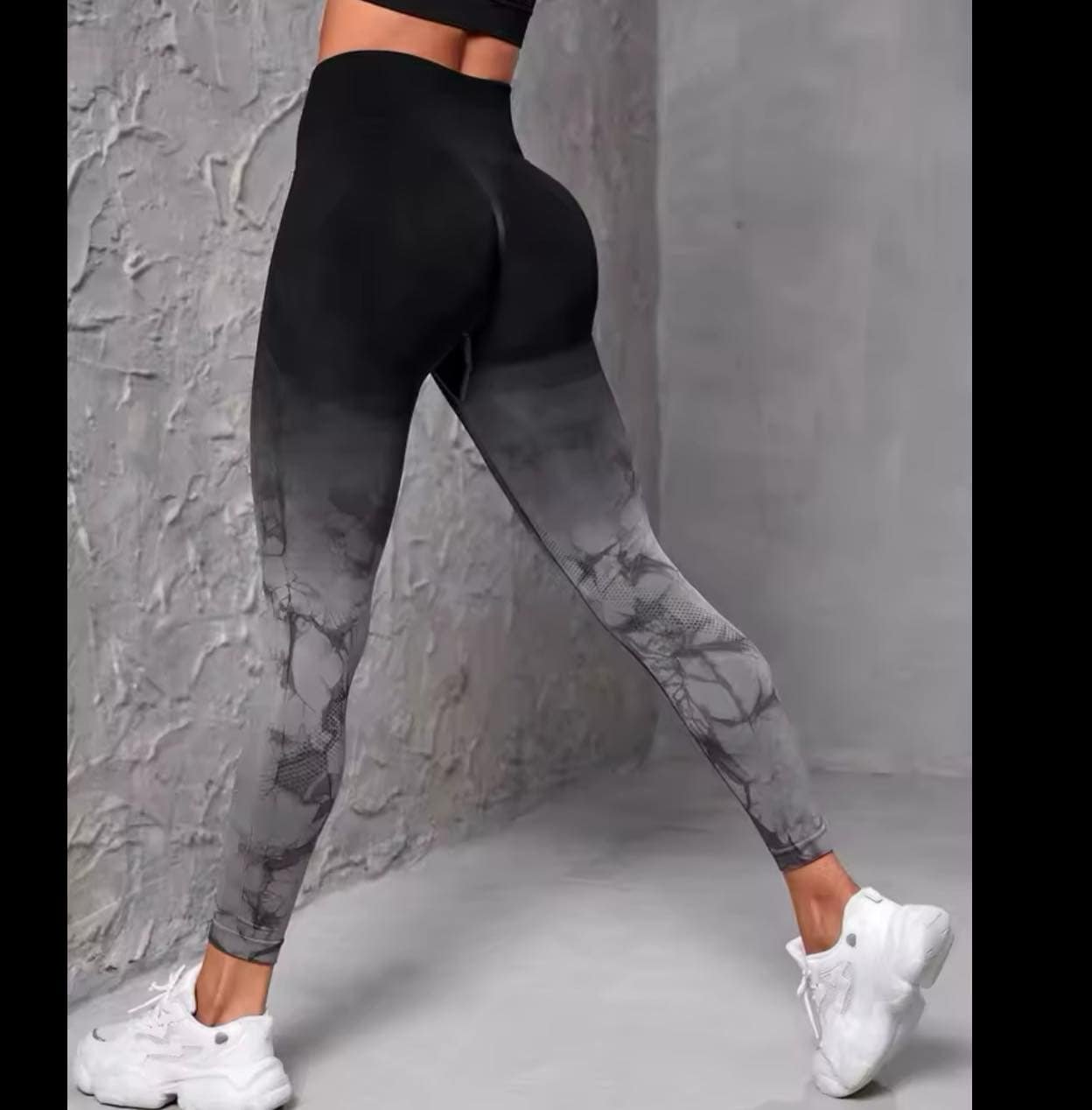 Calza  Dero negra  y gris push up