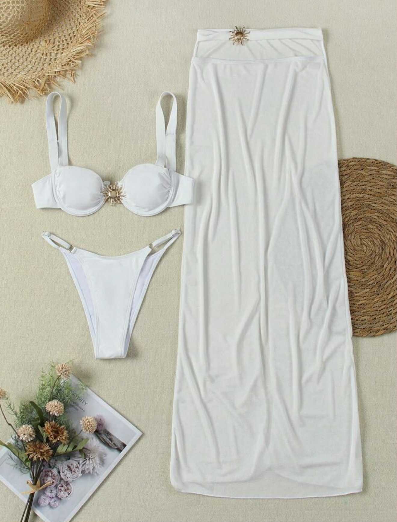 SET VESTIDO Y BIKINI VICK BLANCO
