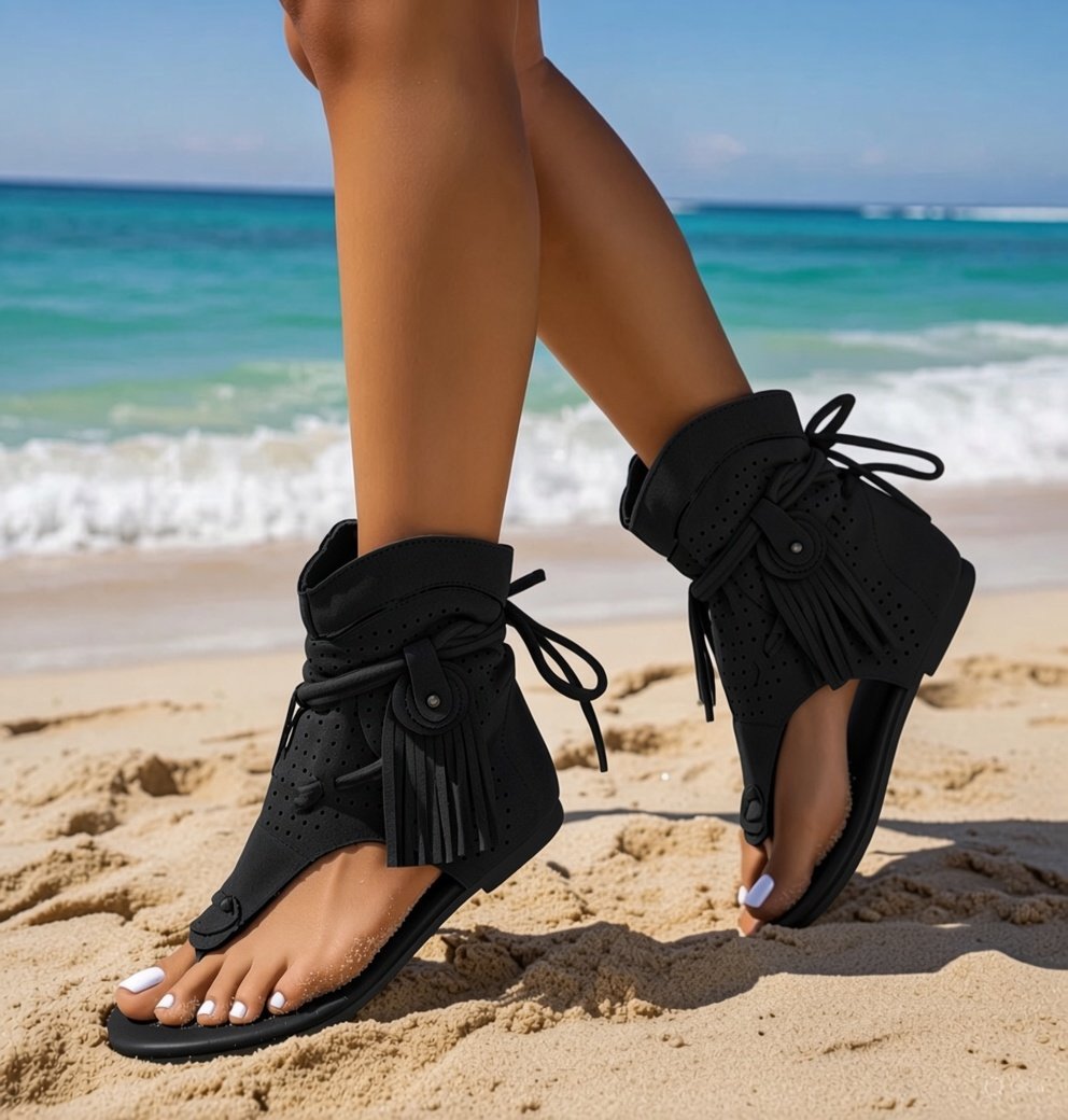 Bota Sandalias basic Negra