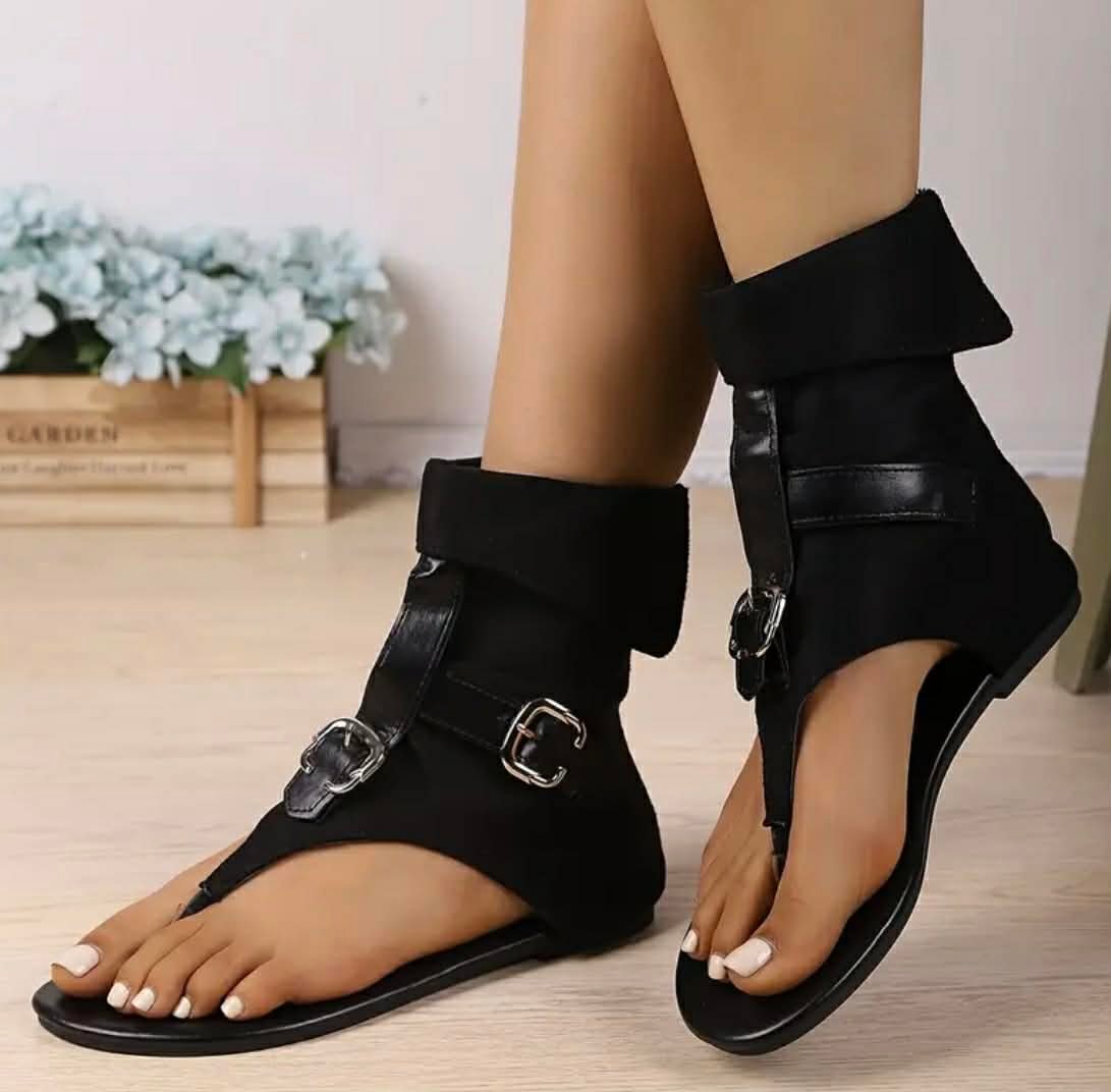 Botas Sandalias Negra
