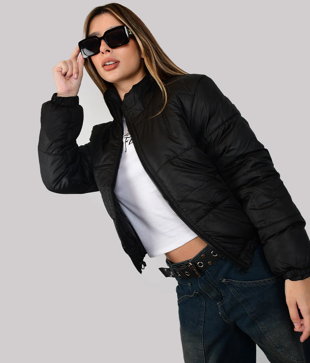 Campera Puffer More Negra